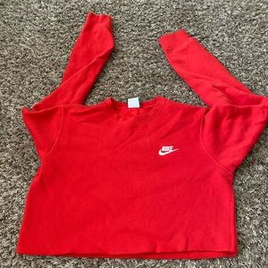 cropped nike crewneck